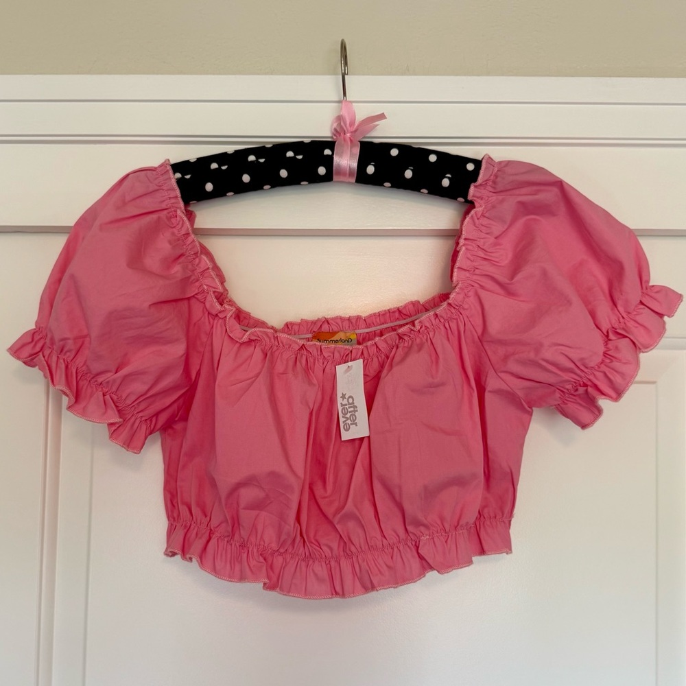 Pink crop top
